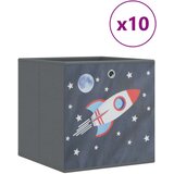 vidaXL Sklopive kutije za pohranu 10 kom sive 32x32x32 cm od tkanine | shoptok.hr