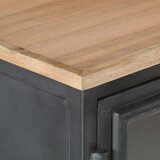  Komoda siva 100 x 30 x 70 cm od masivnog bagremovog drva | Eponuda.com