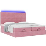 vidaXL Otomanski posteljni okvir z vzmetnicami roza 160x200cm žamet, (21608911) | Shoptok.si
