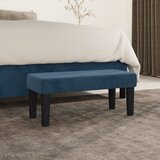  Klupa tamnoplava 70 x 30 x 30 cm baršunasta | shoptok.hr