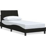 vidaXL posteljni okvir brez vzmetnice Črna 90x190 cm Tkanina | Shoptok.si