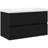  Kupaonski ormarić za sudoper Crni hrast 80 x 39 x 62 cm | Eponuda.com