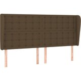  Uzglavlje s ušima tamnosmeđe 183x23x118/128 cm od tkanine | Eponuda.com