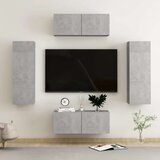  4-dijelni set TV ormarića siva boja betona od iverice | shoptok.hr