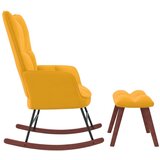  Stolica za ljuljanje s osloncem za noge boja senfa baršunasta | shoptok.hr