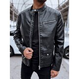 DStreet Kurtka męska skórzana czarna | Shoptok.si