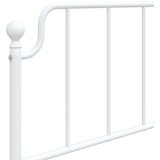 Metalni okvir kreveta s uzglavljem i podnožjem bijeli 75x190 cm | shoptok.hr