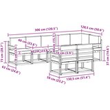  Set vanjskih sofa s jastukom 8 pcs Bijela i antracit Poliester | shoptok.hr
