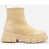 Resti Women's flat heeled boots in cream color Leffoi | ePonuda.com