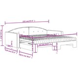  Dnevni krevet na razvlačenje i madraci plavi 100x200 cm baršun | shoptok.hr