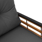  Drvena klupska klupa s jastukom Siva 114 x 55 x 77 cm | shoptok.hr