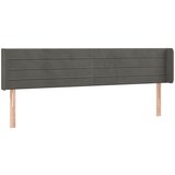 Maison Chic vzglavna omarica - nočna omarica - posteljna omarica z ušesi temno sivo 183x16x78/88 cm žamet, (21710493) | Shoptok.si