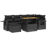  7-dijelni set vrtnih sofa od poliratana s jastucima crni | shoptok.hr