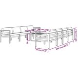  9-dijelna vrtna garnitura s jastucima aluminijska antracit | shoptok.hr