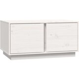  Klubska mizica bela 80×50×40 cm trdna borovina, (20712512) | Shoptok.si