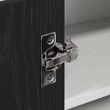 vidaXL Viseča omarica s polico Riga Črni hrast in bela 57 x 57 x 40 cm | Shoptok.si