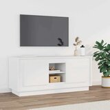 TV ormarić bijeli 102 x 35 x 45 cm od konstruiranog drva | shoptok.hr