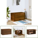 The Living Store Stenska omarica za čevlje rjav hrast 70x35x38 cm trdna borovina - Stenska Omarica Za Čevlje, (21744602) | Shoptok.si