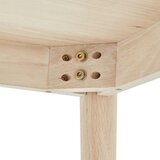 Furnhouse Mizica z mizno ploščo v hrastovem dekorju v naravni barvi 90x55 cm Nyborg – | Shoptok.si