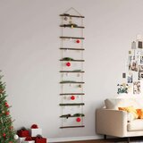 vidaXL Zidni ukras u obliku ljestava 50x200 cm prirodna grana | shoptok.hr