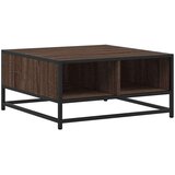 vidaXL Stolić za kavu smeđa boja hrasta 60,5x60,5x30 cm drvo i metal | shoptok.hr