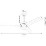  Immax NEO 07285L - LED+CCT prigušiva plafonski ventilator VARIABLE 24W/230V Wi-Fi Tuya + daljinski upravljač | Eponuda.com