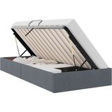  Ottomanska Okvir za krevet s pohranom s pohranom Baršun - Tamno siva 90 x 190 cm | shoptok.hr