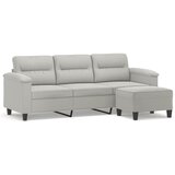  Trosjed s tabureom svjetlosivi 180 cm od mikrovlakana | shoptok.hr