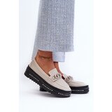 S. BARSKI Women's Leather Platform Loafers with Chain Detail S.Barski | shoptok.hr