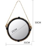 FUNLY MEE okroglo kovinsko ogledalo z vrvjo - 31 cm | Shoptok.si