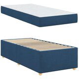  Konstrukcija postelje z vzmetnico Modra 91 x 200 cm blago, (5000069815) | Shoptok.si