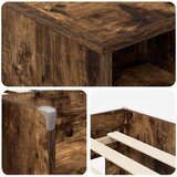  Loft krevet s ormarom 3 kom. Dimljeni hrast Konstruirano drvo Smeđa 98.5 x 200 cm | shoptok.hr