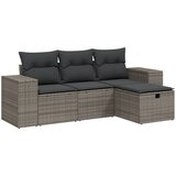  4-dijelni set vrtnih sofa od poliratana s jastucima sivi | shoptok.hr