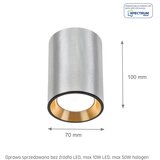 XXXL Spot svetiljka CHLOE 1xGU10/35W/230V okrugla mat hrom/zlatna | Eponuda.com