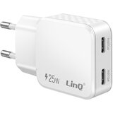 LINQ Univerzalni Polnilnik z Dvema Vhodoma USB-C 25W Power Delivery, Bela, (5000275857) Cene
