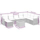 vidaXL 9-dijelni set vrtnih sofa od poliratana s jastucima sivi | shoptok.hr