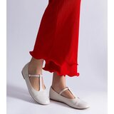 Gemre White ballet flats with patent toe Gloriana | shoptok.hr
