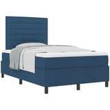 vidaXL Box Spring Postelja s Matracom Modra 120x200 cm Tkanina, (22080786) | Shoptok.si
