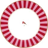 Pip Studio Love Birds - krožnik Stripes Red/Pink - 21 cm Cene