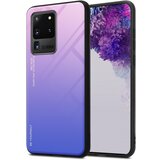 Cadorabo Ohišje, združljiv s Samsungom v roza - modri - dvobarvni zaščitni pokrov iz silikona TPU in hrbta iz kaljenega stekla, (20570773) Cene