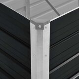 vidaXL Povišena vrtna gredica antracit 160x40x77 cm pocinčani čelik | shoptok.hr