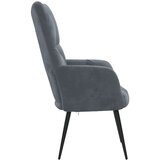  Stol za sproščanje temno siv žamet, (20821693) | Shoptok.si