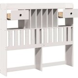 vidaXL Vzglavje s predelki bela 135 cm trdna borovina | Shoptok.si