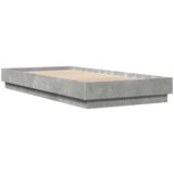vidaXL Posteljni okvir betonsko siv 100x200 cm inženirski les | Shoptok.si