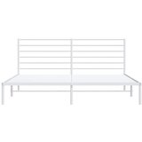  Metalni okvir za krevet s uzglavljem bijeli 200x200 cm | Eponuda.ba