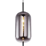  viseča svetilka blacky 1XE27 črna / dimljeno steklo | Shoptok.si
