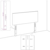 vidaXL LED uzglavlje dizajn dijamantnih blokova svjetlosivo 90 cm tkanina, uzglavlje dizajn dijamantnih blokova svjetlosivo 180 cm tkanina | shoptok.hr