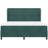  Krevet s opruga kutije Tamnozelena 200 x 180 cm Baršun | shoptok.hr