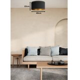  duolla - plafonsko svetlo roller 1xE27/15W/230V, prečnik 40 cm, crno/zlatno | Eponuda.com