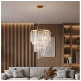 Ideal Lux kristalni luster na sajli carlton 12xE14/40W/230V, prečnik 50 cm, zlatne boje | Eponuda.com